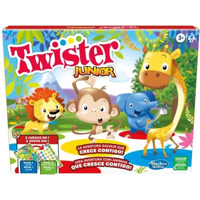 Hasbro Gaming Twister Junior - Juego de Mesa de Aventura Animal Multilingüe Hasbro Gaming Twister Junior - Juego de Mesa de Aventura Animal Multilingüe