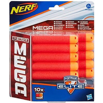 Nerf Mega Dart - Accessoire Arme Jouet - 10 Fléchettes - Publicité Nerf Mega Dart - Accessoire Arme Jouet - 10 Fléchettes - Publicité