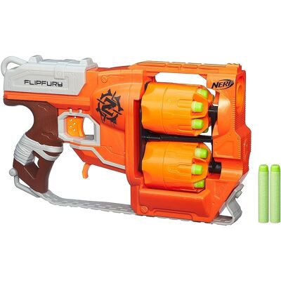 Nerf A9603EU41 - Zombie Strike FlipFury Blaster - Publicité Nerf A9603EU41 - Zombie Strike FlipFury Blaster - Publicité