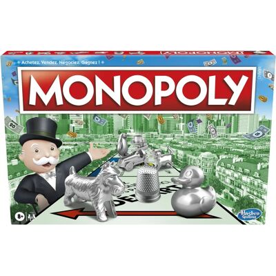 Monopoly Classique - Jeu de société familial pour 2-8 joueurs - Version française - Publicité Monopoly Classique - Jeu de société familial pour 2-8 joueurs - Version française - Publicité