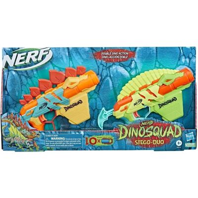 Hasbro Nerf Dinosquad Stego-Duo Pack - Spielzeug Schaum Nerf Blaster - 10 Pfeile Hasbro Nerf Dinosquad Stego-Duo Pack - Spielzeug Schaum Nerf Blaster - 10 Pfeile