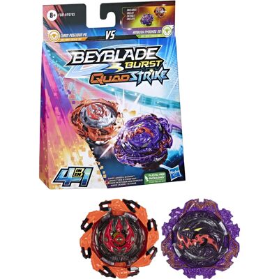 Hasbro Beyblade Burst - Quad Strike - Pack Double - Jouet pour enfants - Publicité Hasbro Beyblade Burst - Quad Strike - Pack Double - Jouet pour enfants - Publicité