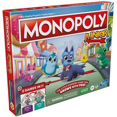 Hasbro Monopoly Junior 2en1 Jeu de simulation économique - Jeu de société Hasbro Monopoly Junior 2en1 Jeu de simulation économique - Jeu de société