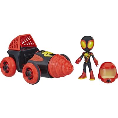 Zestaw Marvel Spidey Miles z Drill Spinner - Figurki i Pojazd - Web-Spinners Zestaw Marvel Spidey Miles z Drill Spinner - Figurki i Pojazd - Web-Spinners
