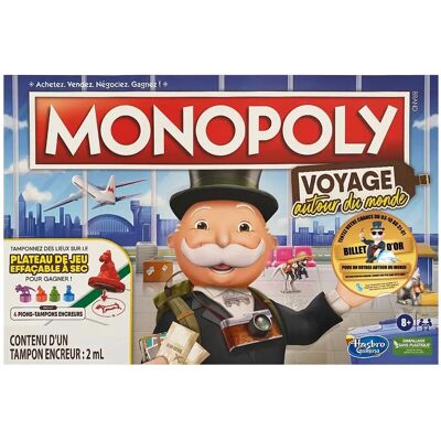 Monopoly Voyage Autour du Monde - Jeu de Société Monopoly Voyage Autour du Monde - Jeu de Société