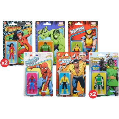 Figura de juguete infantil Marvel F66815L2 - Diseño retro vintage - Figura coleccionable de 4 pulgadas - Desde 4 años Figura de juguete infantil Marvel F66815L2 - Diseño retro vintage - Figura coleccionable de 4 pulgadas - Desde 4 años