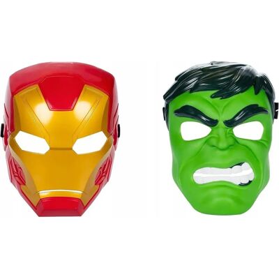 Marvel Avengers Iron Man Hulk Masks 2-Pack - Super Hero Roleplay Marvel Avengers Iron Man Hulk Masks 2-Pack - Super Hero Roleplay