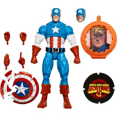 Figurine d'action Marvel Legends Captain America - 102327 - Publicité Figurine d'action Marvel Legends Captain America - 102327 - Publicité