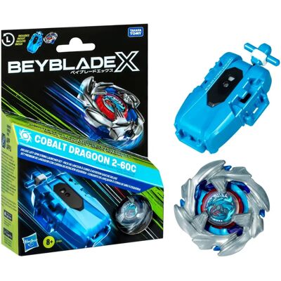 Hasbro Cobalt Dragoon Beyblade X Set - Left Spin - Ages 8+ Hasbro Cobalt Dragoon Beyblade X Set - Left Spin - Ages 8+