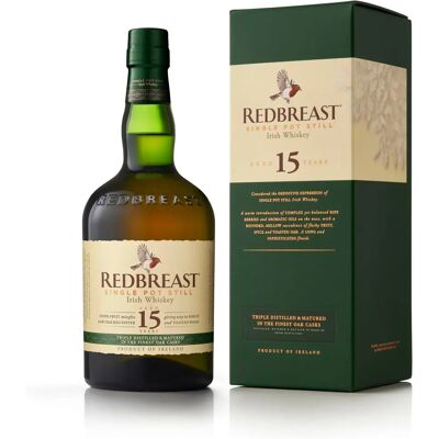 Redbreast 15 Jaar Irish Whiskey - Single Pot Still - 46% ABV - 0,7L Redbreast 15 Jaar Irish Whiskey - Single Pot Still - 46% ABV - 0,7L