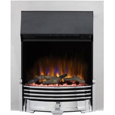Dimplex Electric Fire Chrome Optiflame Fuel Bed - Electric Fire Dimplex Electric Fire Chrome Optiflame Fuel Bed - Electric Fire