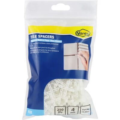 Vitrex VIT102041 Fliesen Abstandshalter - 4mm, Pack 250 Vitrex VIT102041 Fliesen Abstandshalter - 4mm, Pack 250
