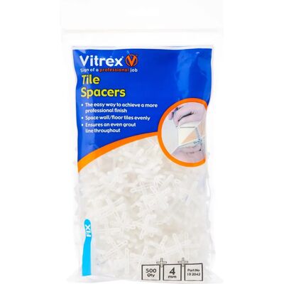 Espaces de carrelage Vitrex 4mm Pack de 500 - Publicité Espaces de carrelage Vitrex 4mm Pack de 500 - Publicité