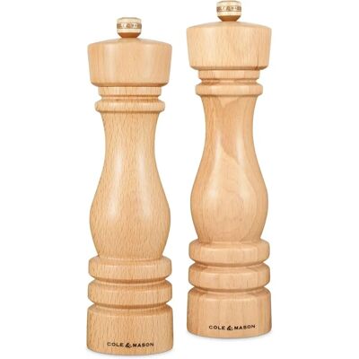 Cole & Mason London Natur Buchen Salz & Pfeffer Set - 22cm Cole & Mason London Natur Buchen Salz & Pfeffer Set - 22cm