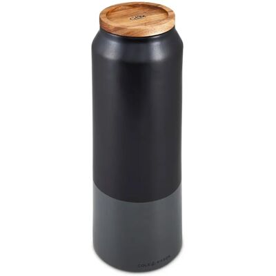 Cole & Mason Hinxton Ceramic Storage Jar - Grey, Black, 28cm Cole & Mason Hinxton Ceramic Storage Jar - Grey, Black, 28cm