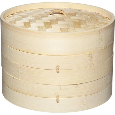 Ken Hom KH506 Bambus-Dampferkorb - 2-stufig, 20cm - Dampferkorb Ken Hom KH506 Bambus-Dampferkorb - 2-stufig, 20cm - Dampferkorb