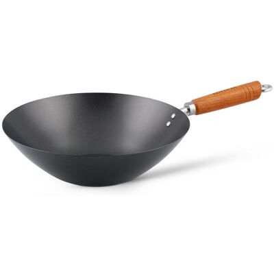 Ken Hom KH331001 Wok en Acier au Charbon Antiadhésif Gris - Poêle - Publicité Ken Hom KH331001 Wok en Acier au Charbon Antiadhésif Gris - Poêle - Publicité