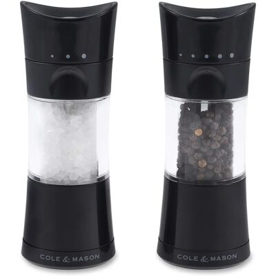 Cole & Mason Harrogate Inverta Salt and Pepper Mill Set - Black - 15 cm - Manual Cole & Mason Harrogate Inverta Salt and Pepper Mill Set - Black - 15 cm - Manual