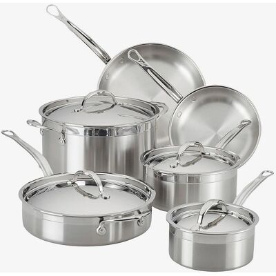 Hestan Probond Køkkensæt - Rustfrit Stål - 10 Dele Hestan Probond Køkkensæt - Rustfrit Stål - 10 Dele