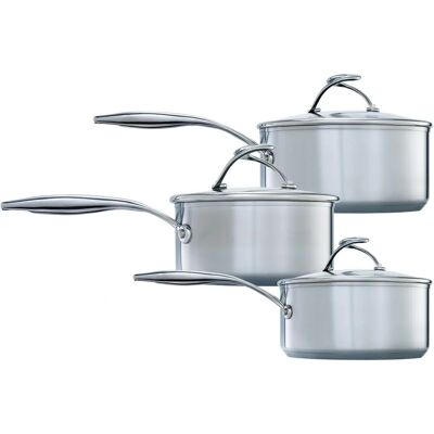 Circulon Edelstahl 3-teiliges Saucentopf-Set - Robustes Antihaft-Geschirr Circulon Edelstahl 3-teiliges Saucentopf-Set - Robustes Antihaft-Geschirr