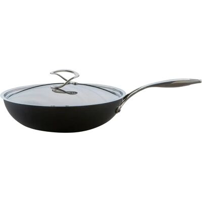 Circulon Style Hartanodisiertes Aluminium Antihaft Wok & Deckel, 30cm - Wok Circulon Style Hartanodisiertes Aluminium Antihaft Wok & Deckel, 30cm - Wok