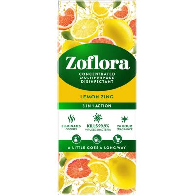Zoflora Lemon Zing Disinfectant - Multi-Purpose 500ml Zoflora Lemon Zing Disinfectant - Multi-Purpose 500ml