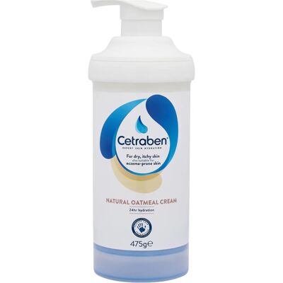 Cetraben Natural Oatmeal Cream - 475g - Moisturizer for Sensitive Skin Cetraben Natural Oatmeal Cream - 475g - Moisturizer for Sensitive Skin