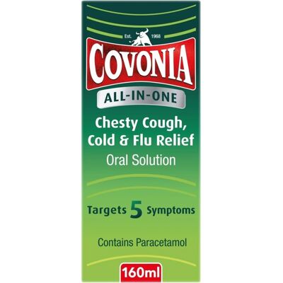 Covonia Model 160ml - Cold and Flu Relief Solution Covonia Model 160ml - Cold and Flu Relief Solution