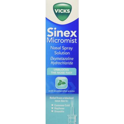 Vicks Sinex Micromist Nasal Spray - Relief for Cold & Allergies Vicks Sinex Micromist Nasal Spray - Relief for Cold & Allergies