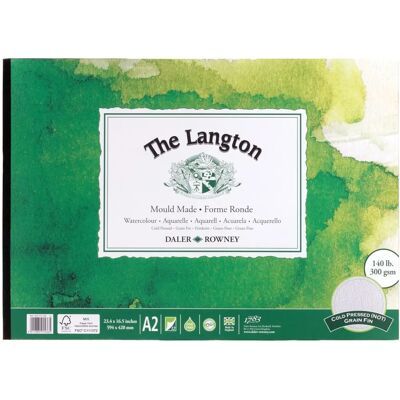 Daler-Rowney Langton Watercolour Cold Press Pad - A2, 300gsm, 12 sheets Daler-Rowney Langton Watercolour Cold Press Pad - A2, 300gsm, 12 sheets