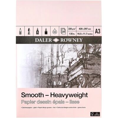 Daler-Rowney Schwergewichts-Patrone gummiert Pad A3 Daler-Rowney Schwergewichts-Patrone gummiert Pad A3