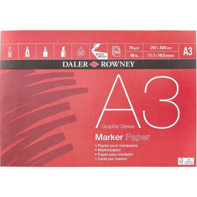 Daler-Rowney A3 Graphics Series Marker Paper Pad - Paper Pad Daler-Rowney A3 Graphics Series Marker Paper Pad - Paper Pad