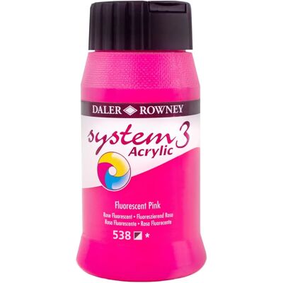 Daler-Rowney System3 Acrylfarbe Fluoreszierenden Rosa 538 Daler-Rowney System3 Acrylfarbe Fluoreszierenden Rosa 538