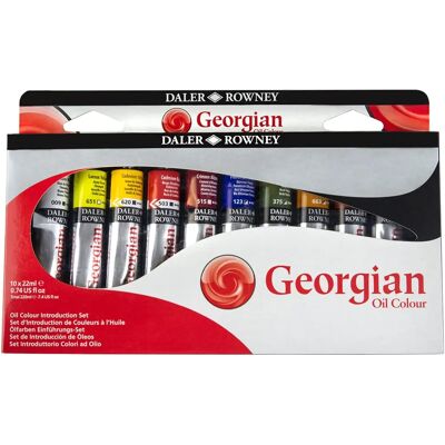 Daler-Rowney Georgian Oil Colour Set - 10 x 22ml Daler-Rowney Georgian Oil Colour Set - 10 x 22ml