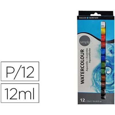 Daler-Rowney Simply Akvarell Készlet 12x12ml - Akvarell készlet Daler-Rowney Simply Akvarell Készlet 12x12ml - Akvarell készlet