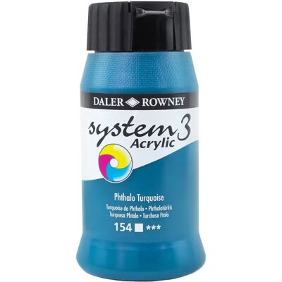 Daler-Rowney Daler Rowney System 3 Akrylfärger 500ml Tjurfärgad Phthalo - Akrylfärg Daler-Rowney Daler Rowney System 3 Akrylfärger 500ml Tjurfärgad Phthalo - Akrylfärg