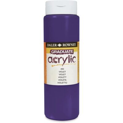 Daler-Rowney Violet Acrylic Paint - Artdiscount 500ml - Acrylic Paint Daler-Rowney Violet Acrylic Paint - Artdiscount 500ml - Acrylic Paint