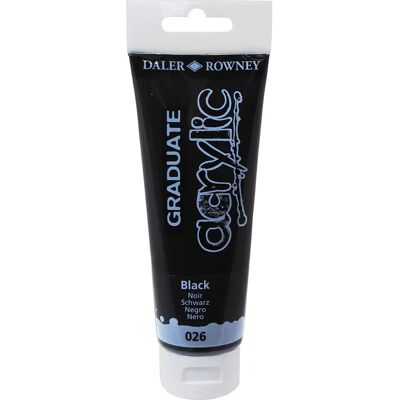 Daler-Rowney Daler Rowney Peinture Acrylique Graduate - Noir - Publicité Daler-Rowney Daler Rowney Peinture Acrylique Graduate - Noir - Publicité