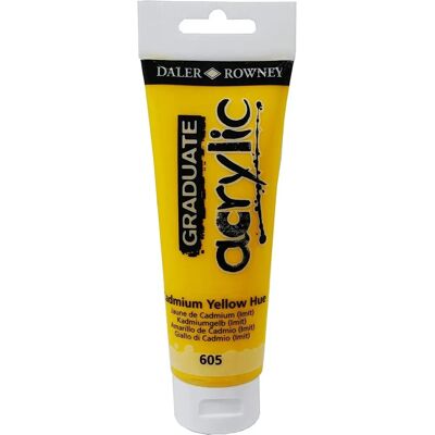 Daler-Rowney Graduate Acrylic Paint - Cadmium Yellow Hue - 120ml Daler-Rowney Graduate Acrylic Paint - Cadmium Yellow Hue - 120ml