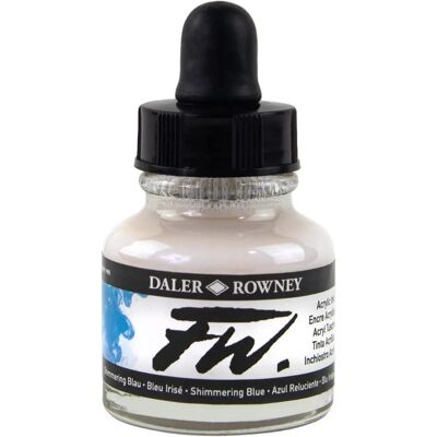 Daler-Rowney FW Encre Acrylique des Artistes - Bleu Scintillant - Publicité Daler-Rowney FW Encre Acrylique des Artistes - Bleu Scintillant - Publicité