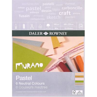 Daler-Rowney Murano Pastel Paper Pad - Neutral Colors 12x9 Daler-Rowney Murano Pastel Paper Pad - Neutral Colors 12x9