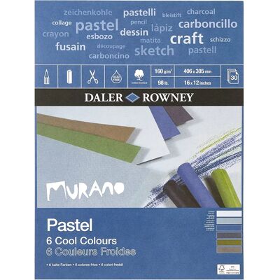Daler-Rowney Murano Pastel Cool Colours Pad - Art Paper Pad Daler-Rowney Murano Pastel Cool Colours Pad - Art Paper Pad