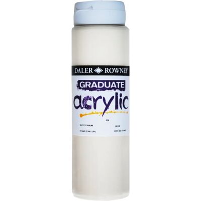 Daler-Rowney 123500024 Graduate Acrylic Paint - 500ml Buff Titanium Daler-Rowney 123500024 Graduate Acrylic Paint - 500ml Buff Titanium