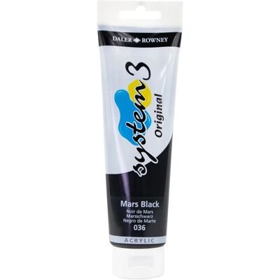 Pintura Acrílica System 3 de Daler-Rowney Negro Marte - Pintura Acrílica Pintura Acrílica System 3 de Daler-Rowney Negro Marte - Pintura Acrílica