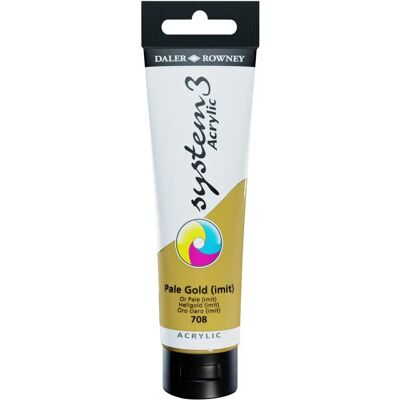 Daler-Rowney System 3 Acrylfarbe - Blassgold - 150ml Daler-Rowney System 3 Acrylfarbe - Blassgold - 150ml