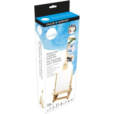 Set de acuarela Daler Rowney Simply con caballete - Kit para principiantes Set de acuarela Daler Rowney Simply con caballete - Kit para principiantes