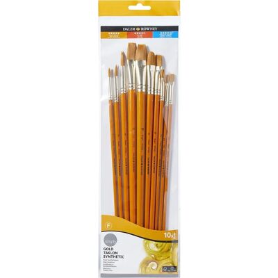 Set di pennelli acrilici Simply di Daler-Rowney con manico lungo Set di pennelli acrilici Simply di Daler-Rowney con manico lungo