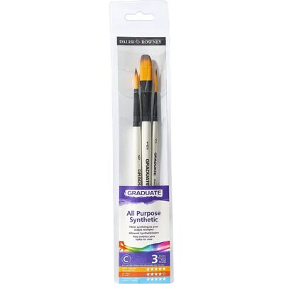 Daler-Rowney Pearl White Synthetic Watercolor Brush Set - Watercolour Brush Set Daler-Rowney Pearl White Synthetic Watercolor Brush Set - Watercolour Brush Set