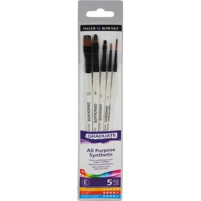 Daler-Rowney Graduate Synthetic Short Handle Brush Set - Brush Set Daler-Rowney Graduate Synthetic Short Handle Brush Set - Brush Set