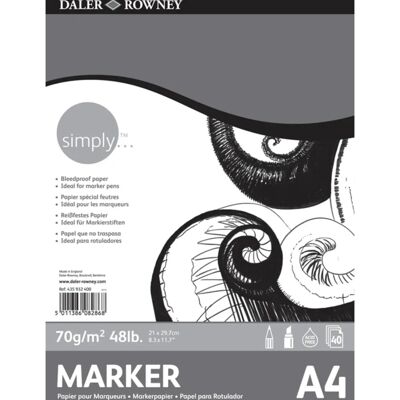 Märke Modell - 40 Ark Markerpapper Anteckningsbok Märke Modell - 40 Ark Markerpapper Anteckningsbok